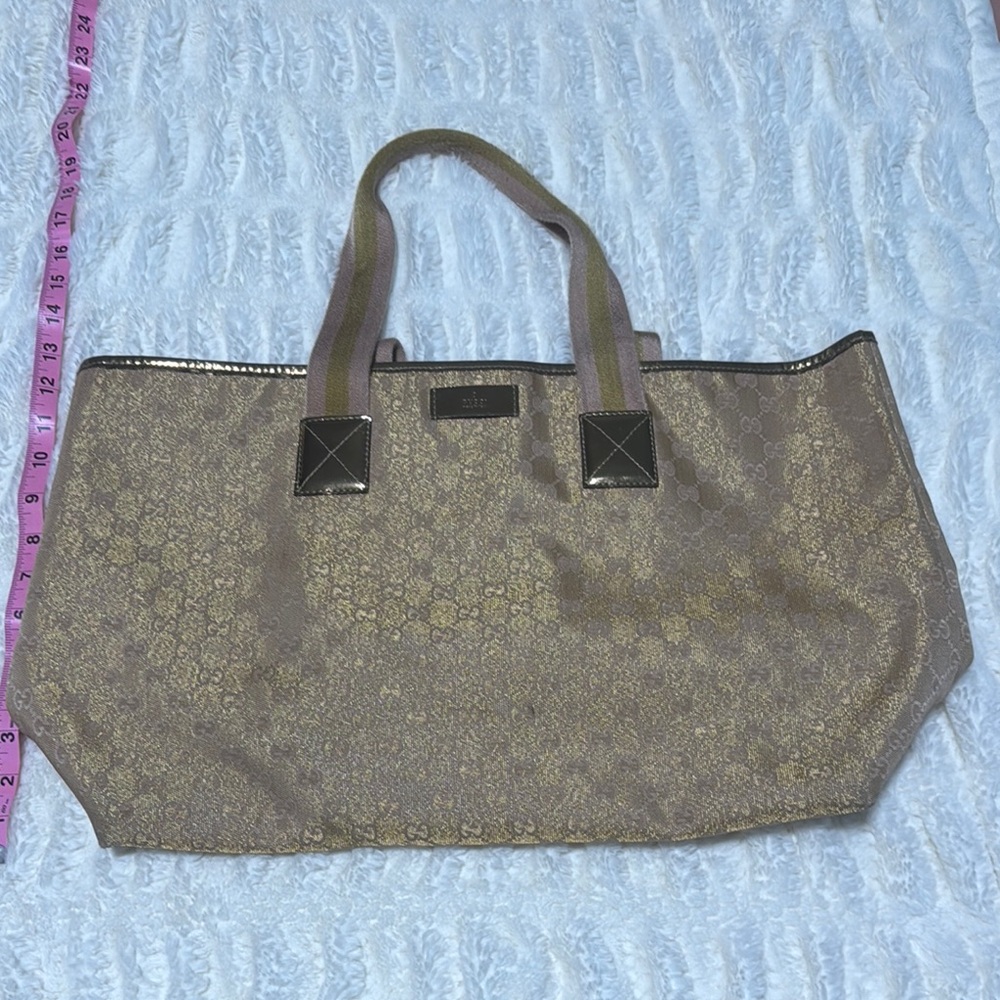 Gucci Gold and Brown Tote Bag